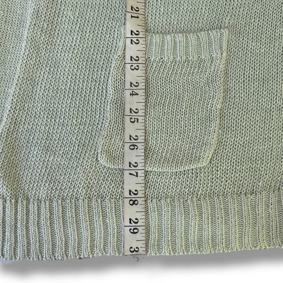 Chico's Cardigan Women's Size 3 (XL) Open Knit Pockets Polished Limestone - Picture 6 of 6